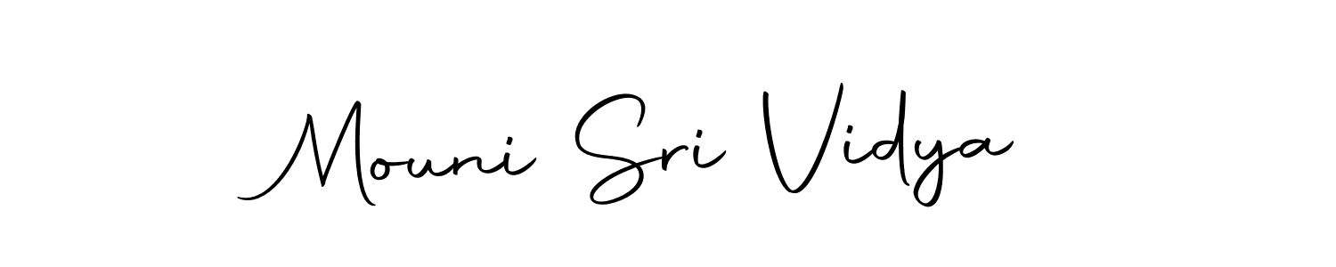 Similarly Autography-DOLnW is the best handwritten signature design. Signature creator online .You can use it as an online autograph creator for name Mouni Sri Vidya. Mouni Sri Vidya signature style 10 images and pictures png