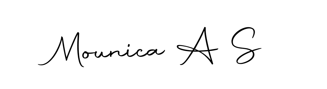 Also we have Mounica A S name is the best signature style. Create professional handwritten signature collection using Autography-DOLnW autograph style. Mounica A S signature style 10 images and pictures png