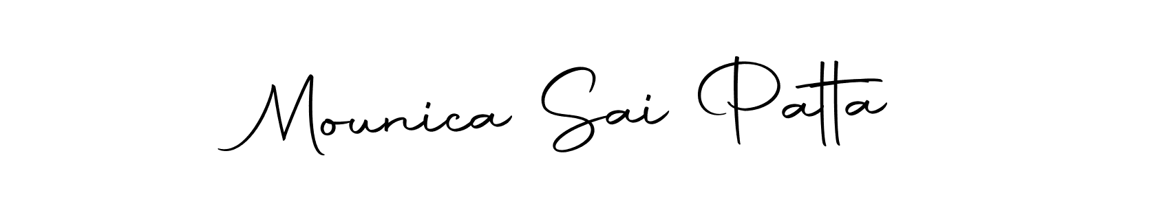Make a beautiful signature design for name Mounica Sai Patta. Use this online signature maker to create a handwritten signature for free. Mounica Sai Patta signature style 10 images and pictures png