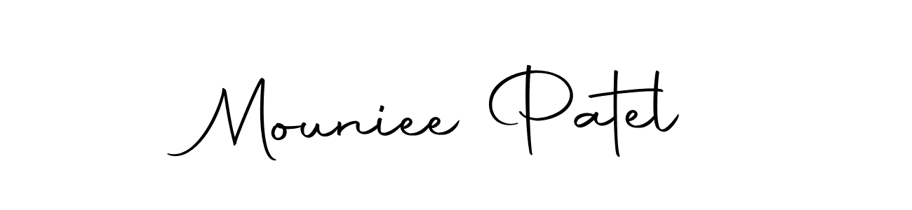 Here are the top 10 professional signature styles for the name Mouniee Patel. These are the best autograph styles you can use for your name. Mouniee Patel signature style 10 images and pictures png
