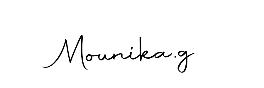 The best way (Autography-DOLnW) to make a short signature is to pick only two or three words in your name. The name Mounika.g include a total of six letters. For converting this name. Mounika.g signature style 10 images and pictures png