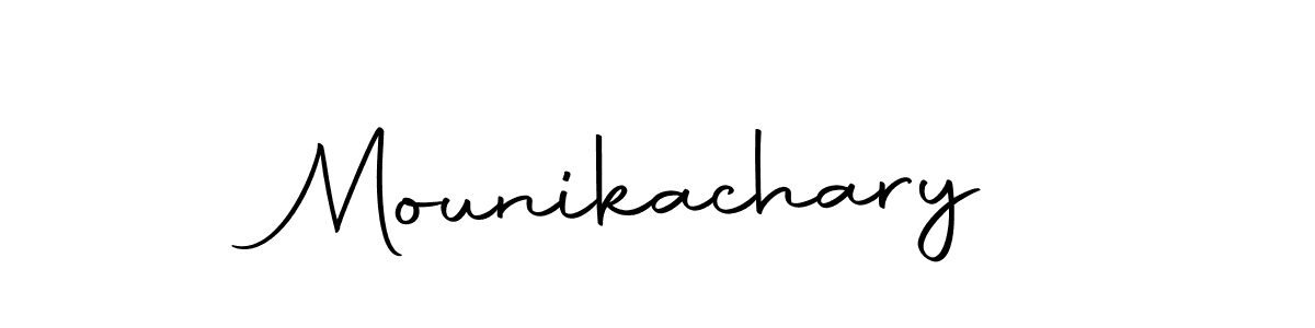 Mounikachary stylish signature style. Best Handwritten Sign (Autography-DOLnW) for my name. Handwritten Signature Collection Ideas for my name Mounikachary. Mounikachary signature style 10 images and pictures png