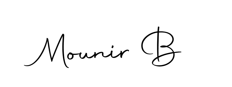 Use a signature maker to create a handwritten signature online. With this signature software, you can design (Autography-DOLnW) your own signature for name Mounir B. Mounir B signature style 10 images and pictures png