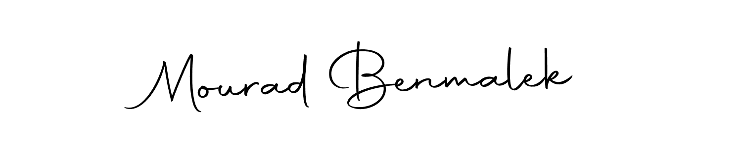 How to make Mourad Benmalek name signature. Use Autography-DOLnW style for creating short signs online. This is the latest handwritten sign. Mourad Benmalek signature style 10 images and pictures png