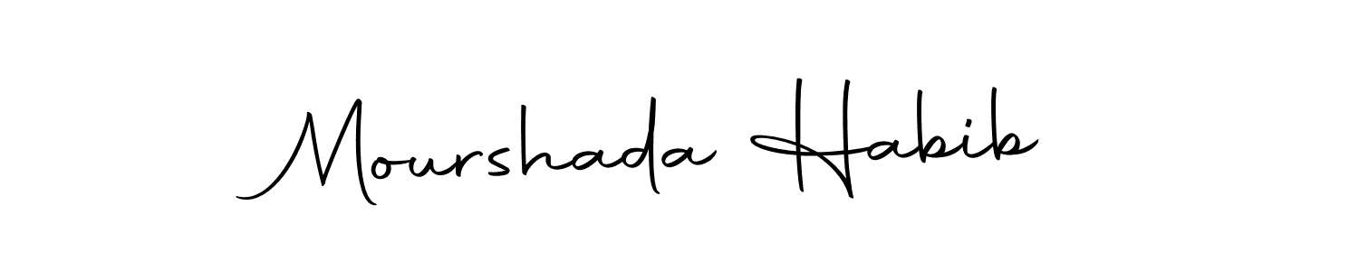 Make a beautiful signature design for name Mourshada Habib. Use this online signature maker to create a handwritten signature for free. Mourshada Habib signature style 10 images and pictures png