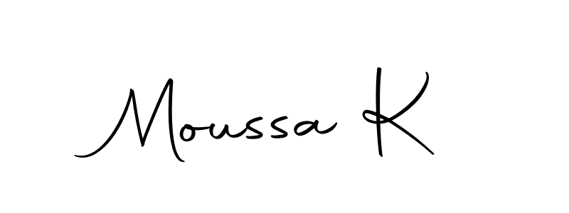 You should practise on your own different ways (Autography-DOLnW) to write your name (Moussa K) in signature. don't let someone else do it for you. Moussa K signature style 10 images and pictures png