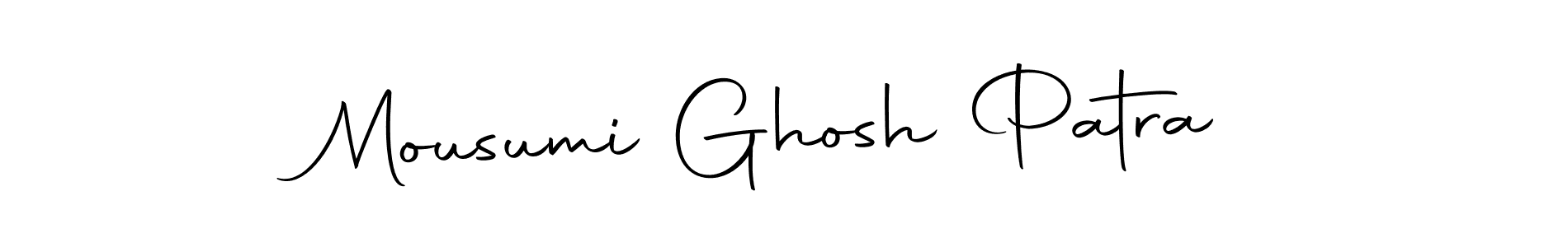 How to make Mousumi Ghosh Patra name signature. Use Autography-DOLnW style for creating short signs online. This is the latest handwritten sign. Mousumi Ghosh Patra signature style 10 images and pictures png