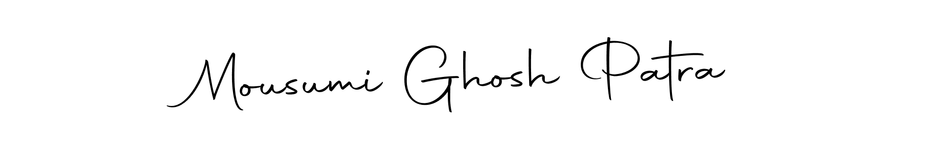 How to make Mousumi Ghosh Patra name signature. Use Autography-DOLnW style for creating short signs online. This is the latest handwritten sign. Mousumi Ghosh Patra signature style 10 images and pictures png