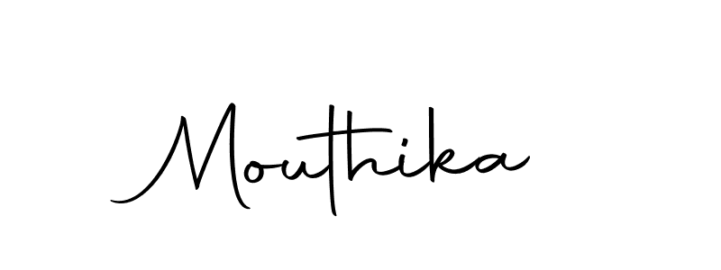 Create a beautiful signature design for name Mouthika. With this signature (Autography-DOLnW) fonts, you can make a handwritten signature for free. Mouthika signature style 10 images and pictures png