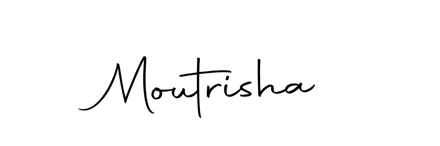Make a beautiful signature design for name Moutrisha. With this signature (Autography-DOLnW) style, you can create a handwritten signature for free. Moutrisha signature style 10 images and pictures png