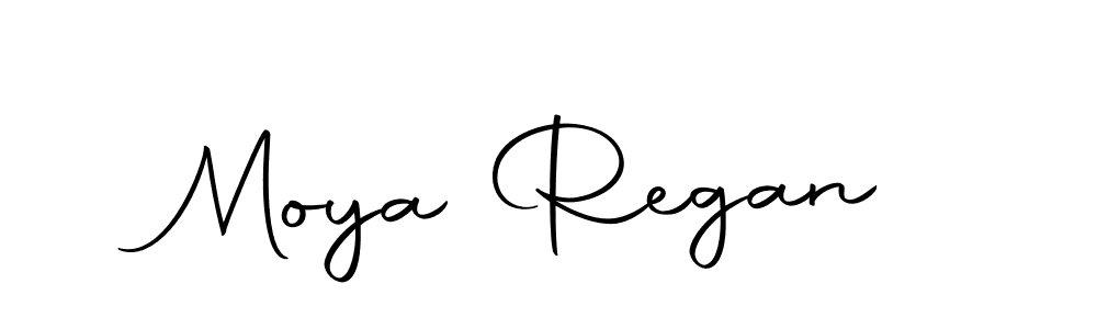 How to make Moya Regan name signature. Use Autography-DOLnW style for creating short signs online. This is the latest handwritten sign. Moya Regan signature style 10 images and pictures png
