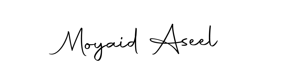 The best way (Autography-DOLnW) to make a short signature is to pick only two or three words in your name. The name Moyaid Aseel include a total of six letters. For converting this name. Moyaid Aseel signature style 10 images and pictures png
