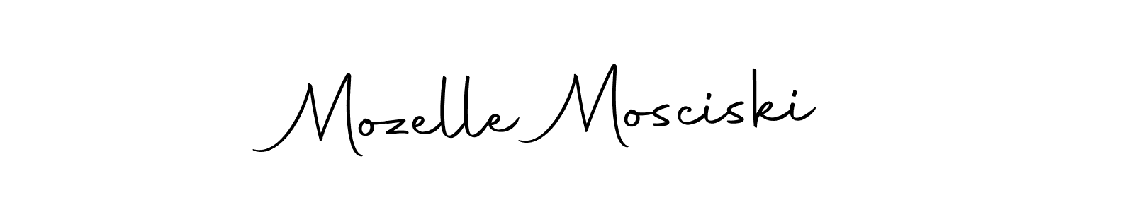 Make a beautiful signature design for name Mozelle Mosciski. Use this online signature maker to create a handwritten signature for free. Mozelle Mosciski signature style 10 images and pictures png