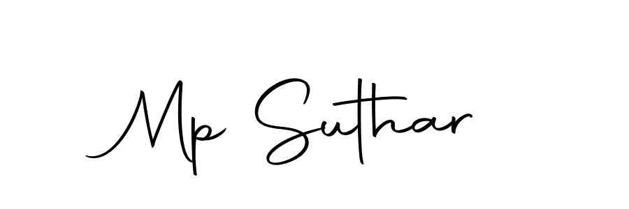 The best way (Autography-DOLnW) to make a short signature is to pick only two or three words in your name. The name Mp Suthar include a total of six letters. For converting this name. Mp Suthar signature style 10 images and pictures png