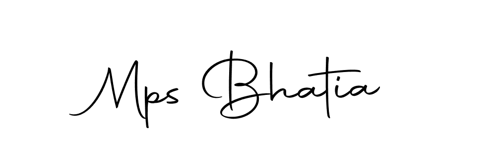 How to make Mps Bhatia name signature. Use Autography-DOLnW style for creating short signs online. This is the latest handwritten sign. Mps Bhatia signature style 10 images and pictures png