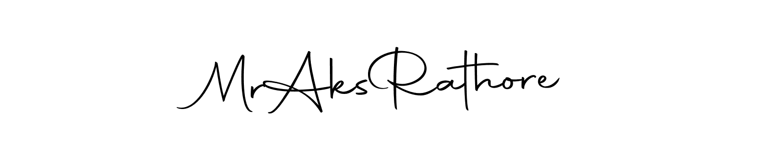 Design your own signature with our free online signature maker. With this signature software, you can create a handwritten (Autography-DOLnW) signature for name Mr  Aks  Rathore. Mr  Aks  Rathore signature style 10 images and pictures png