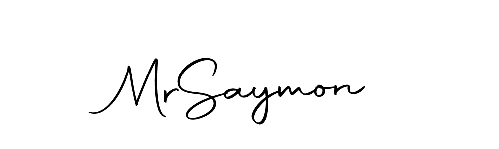 Make a beautiful signature design for name Mr  Saymon. With this signature (Autography-DOLnW) style, you can create a handwritten signature for free. Mr  Saymon signature style 10 images and pictures png