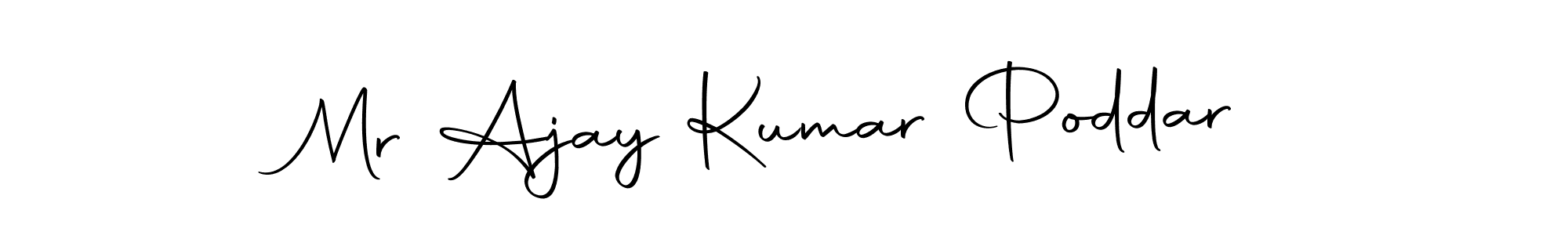 How to make Mr Ajay Kumar Poddar name signature. Use Autography-DOLnW style for creating short signs online. This is the latest handwritten sign. Mr Ajay Kumar Poddar signature style 10 images and pictures png
