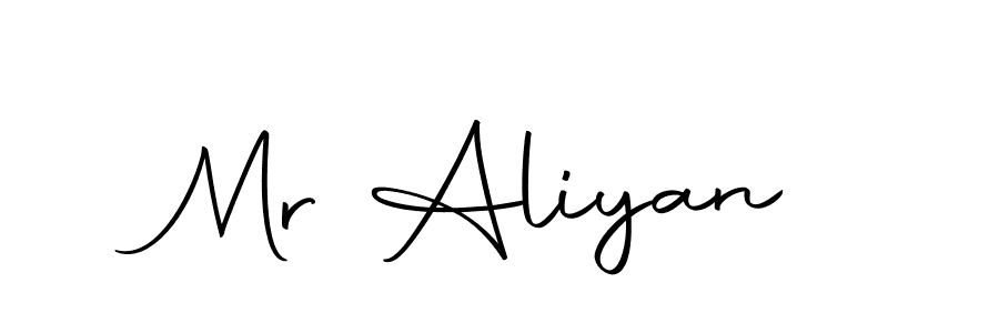Design your own signature with our free online signature maker. With this signature software, you can create a handwritten (Autography-DOLnW) signature for name Mr Aliyan. Mr Aliyan signature style 10 images and pictures png