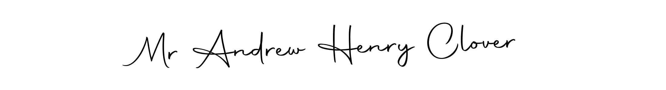 How to make Mr Andrew Henry Clover name signature. Use Autography-DOLnW style for creating short signs online. This is the latest handwritten sign. Mr Andrew Henry Clover signature style 10 images and pictures png