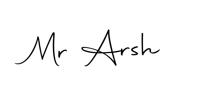 You should practise on your own different ways (Autography-DOLnW) to write your name (Mr Arsh) in signature. don't let someone else do it for you. Mr Arsh signature style 10 images and pictures png