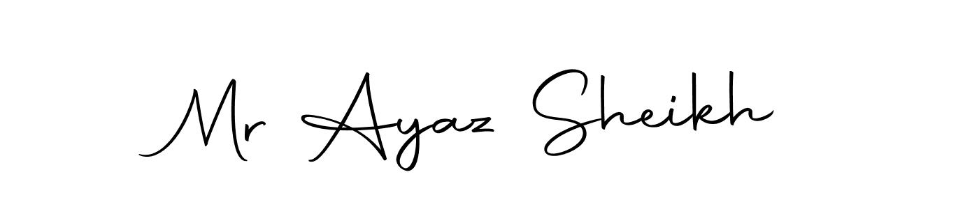 How to make Mr Ayaz Sheikh name signature. Use Autography-DOLnW style for creating short signs online. This is the latest handwritten sign. Mr Ayaz Sheikh signature style 10 images and pictures png