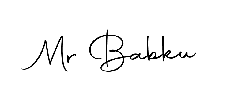 Make a beautiful signature design for name Mr Babku. With this signature (Autography-DOLnW) style, you can create a handwritten signature for free. Mr Babku signature style 10 images and pictures png