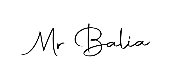 Use a signature maker to create a handwritten signature online. With this signature software, you can design (Autography-DOLnW) your own signature for name Mr Balia. Mr Balia signature style 10 images and pictures png