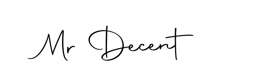 It looks lik you need a new signature style for name Mr Decent . Design unique handwritten (Autography-DOLnW) signature with our free signature maker in just a few clicks. Mr Decent  signature style 10 images and pictures png