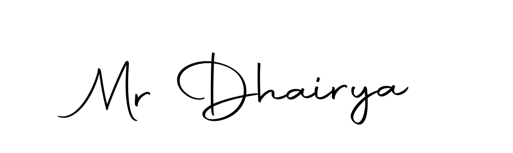 How to make Mr Dhairya name signature. Use Autography-DOLnW style for creating short signs online. This is the latest handwritten sign. Mr Dhairya signature style 10 images and pictures png