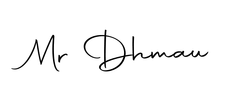 Create a beautiful signature design for name Mr Dhmau. With this signature (Autography-DOLnW) fonts, you can make a handwritten signature for free. Mr Dhmau signature style 10 images and pictures png