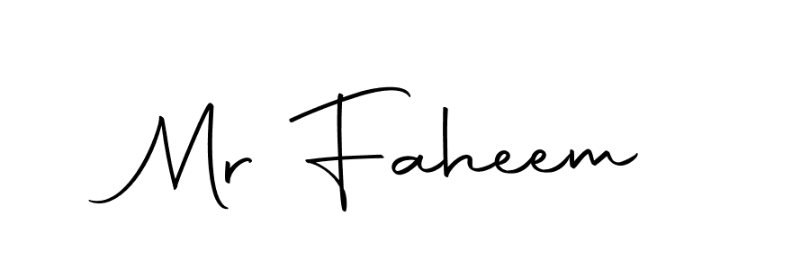 You should practise on your own different ways (Autography-DOLnW) to write your name (Mr Faheem) in signature. don't let someone else do it for you. Mr Faheem signature style 10 images and pictures png