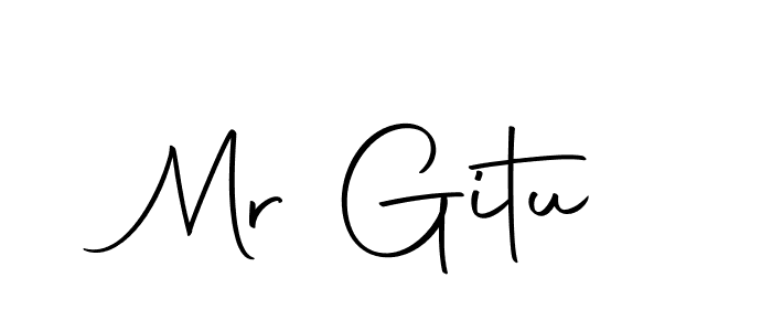 Create a beautiful signature design for name Mr Gitu. With this signature (Autography-DOLnW) fonts, you can make a handwritten signature for free. Mr Gitu signature style 10 images and pictures png