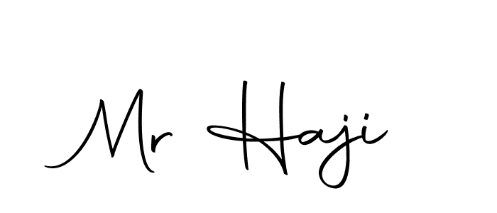 You should practise on your own different ways (Autography-DOLnW) to write your name (Mr Haji) in signature. don't let someone else do it for you. Mr Haji signature style 10 images and pictures png