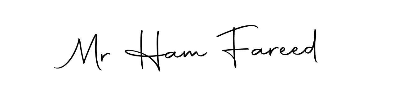 How to make Mr Ham Fareed name signature. Use Autography-DOLnW style for creating short signs online. This is the latest handwritten sign. Mr Ham Fareed signature style 10 images and pictures png