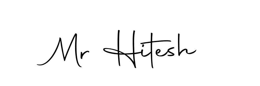 How to make Mr Hitesh name signature. Use Autography-DOLnW style for creating short signs online. This is the latest handwritten sign. Mr Hitesh signature style 10 images and pictures png