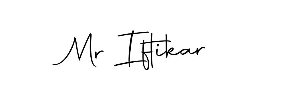 if you are searching for the best signature style for your name Mr Iftikar. so please give up your signature search. here we have designed multiple signature styles  using Autography-DOLnW. Mr Iftikar signature style 10 images and pictures png
