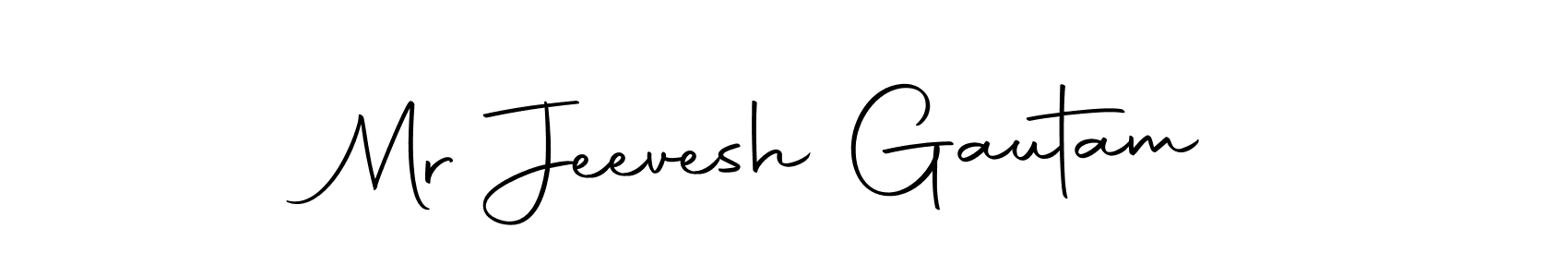 How to make Mr Jeevesh Gautam name signature. Use Autography-DOLnW style for creating short signs online. This is the latest handwritten sign. Mr Jeevesh Gautam signature style 10 images and pictures png