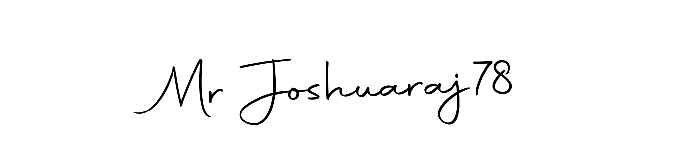 Use a signature maker to create a handwritten signature online. With this signature software, you can design (Autography-DOLnW) your own signature for name Mr Joshuaraj78. Mr Joshuaraj78 signature style 10 images and pictures png
