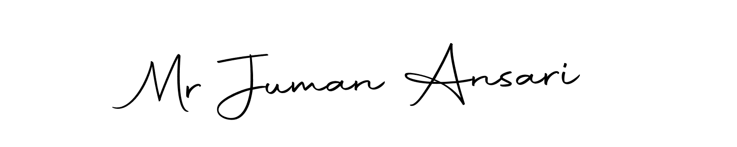 Create a beautiful signature design for name Mr Juman Ansari. With this signature (Autography-DOLnW) fonts, you can make a handwritten signature for free. Mr Juman Ansari signature style 10 images and pictures png