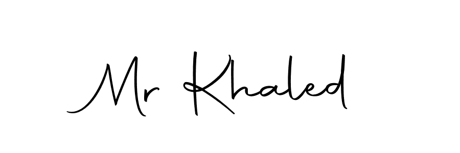 Use a signature maker to create a handwritten signature online. With this signature software, you can design (Autography-DOLnW) your own signature for name Mr Khaled. Mr Khaled signature style 10 images and pictures png