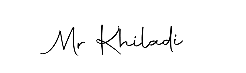 Create a beautiful signature design for name Mr Khiladi. With this signature (Autography-DOLnW) fonts, you can make a handwritten signature for free. Mr Khiladi signature style 10 images and pictures png