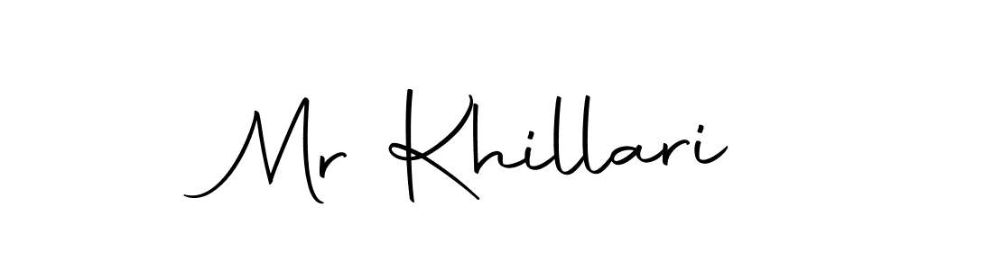 Make a beautiful signature design for name Mr Khillari. With this signature (Autography-DOLnW) style, you can create a handwritten signature for free. Mr Khillari signature style 10 images and pictures png