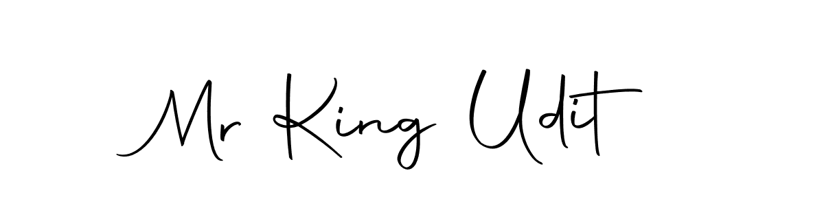 How to make Mr King Udit name signature. Use Autography-DOLnW style for creating short signs online. This is the latest handwritten sign. Mr King Udit signature style 10 images and pictures png