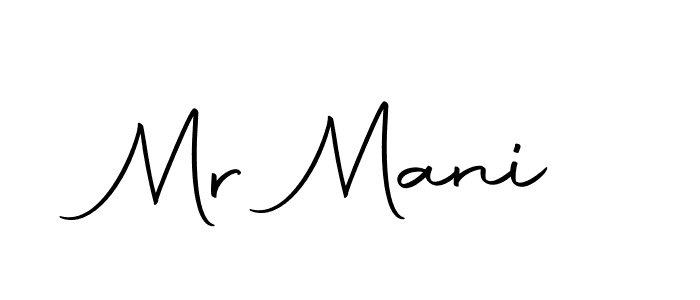 Use a signature maker to create a handwritten signature online. With this signature software, you can design (Autography-DOLnW) your own signature for name Mr Mani. Mr Mani signature style 10 images and pictures png