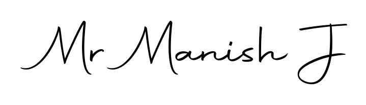 Make a beautiful signature design for name Mr Manish J. With this signature (Autography-DOLnW) style, you can create a handwritten signature for free. Mr Manish J signature style 10 images and pictures png