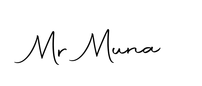 Make a beautiful signature design for name Mr Muna. With this signature (Autography-DOLnW) style, you can create a handwritten signature for free. Mr Muna signature style 10 images and pictures png