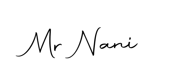 You can use this online signature creator to create a handwritten signature for the name Mr Nani. This is the best online autograph maker. Mr Nani signature style 10 images and pictures png