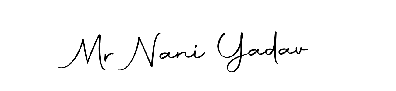 It looks lik you need a new signature style for name Mr Nani Yadav. Design unique handwritten (Autography-DOLnW) signature with our free signature maker in just a few clicks. Mr Nani Yadav signature style 10 images and pictures png