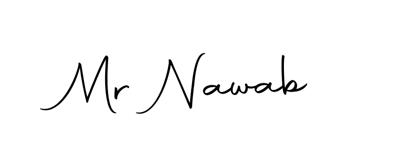 Use a signature maker to create a handwritten signature online. With this signature software, you can design (Autography-DOLnW) your own signature for name Mr Nawab. Mr Nawab signature style 10 images and pictures png